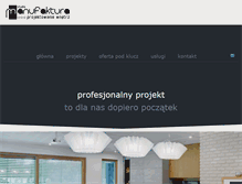 Tablet Screenshot of manufakturastudio.pl
